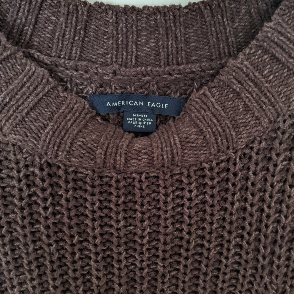 Lofty American Eagle Ae Brown Front Pocket Sweate… - image 3